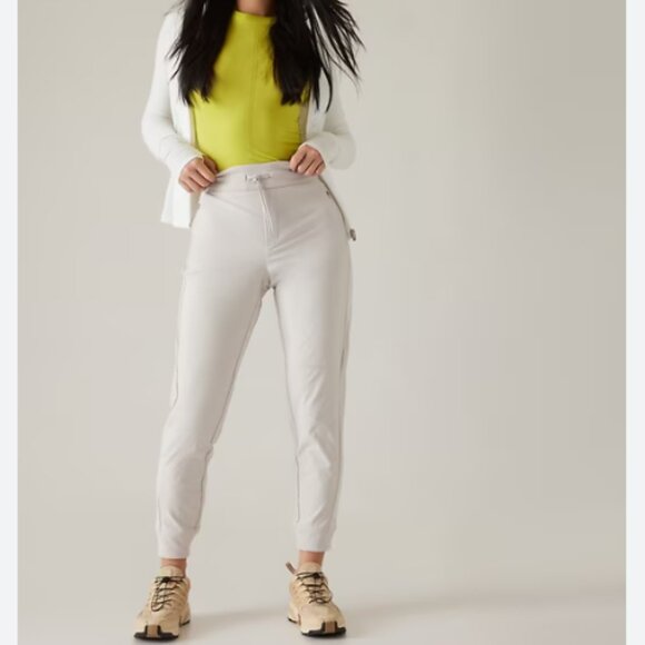 ATHLETA Headlands Hybrid Trek Mid Rise Jogger Cream Size 10 - Picture 12 of 12